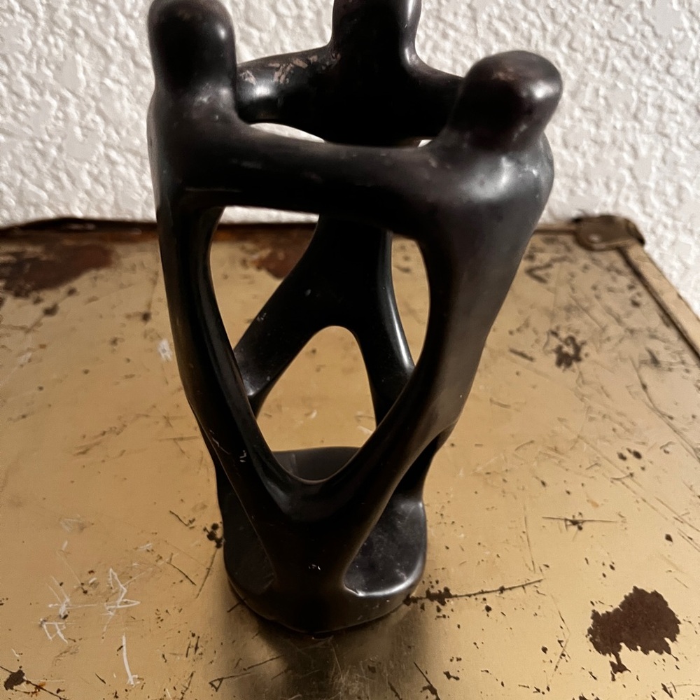 Black Abstract Soapstone Sculpture